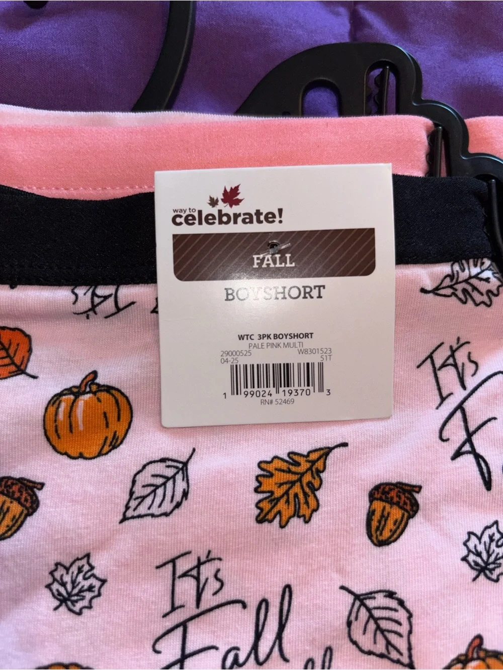 Cotton Boyshorts With Fall Print Designs- 3 Pack